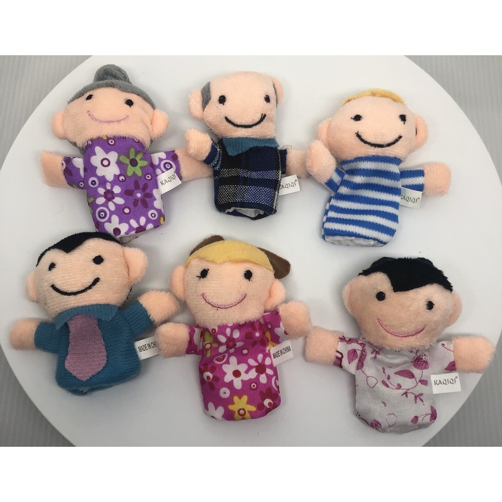 Multicultural Finger Puppets Learning Resources Library Family Grandpa Mom Child